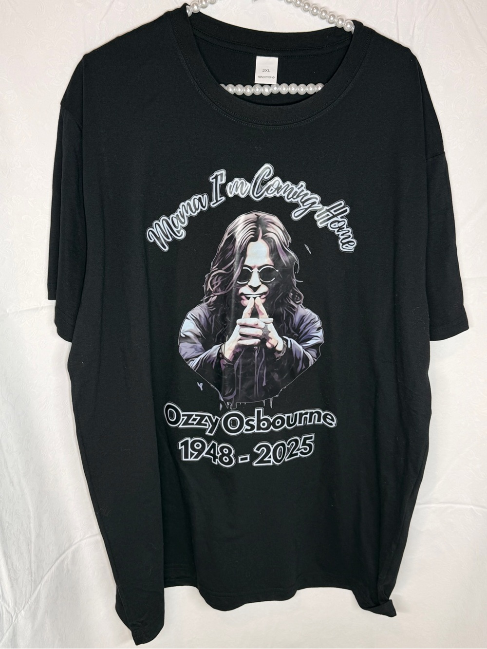 Ozzy Osbourne Black Graphic Tribute T-Shirt~NWOT